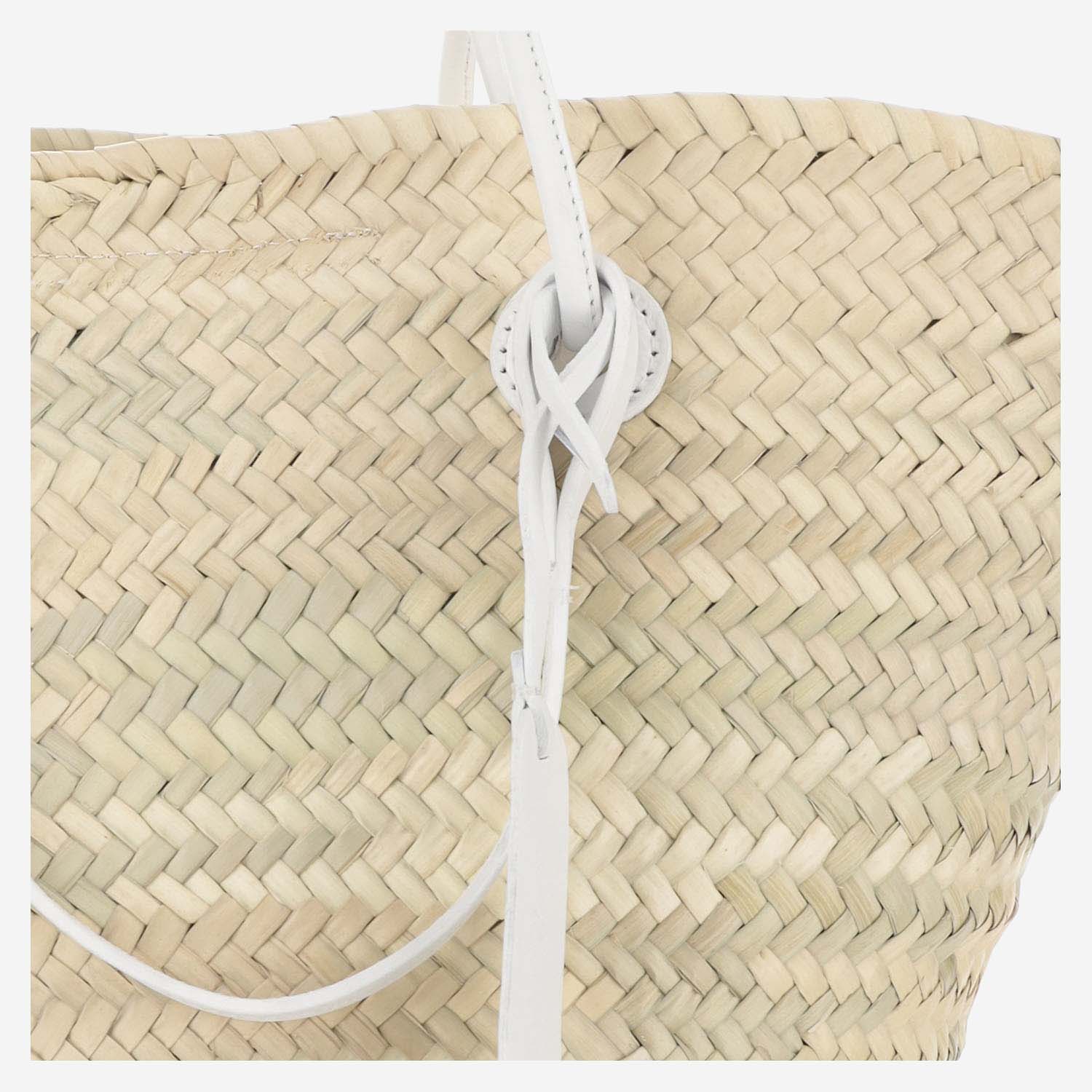 BORSA IN PAGLIA CON LOGO CAT61 BIANCO FILIPPO CATARZI 