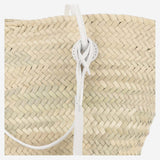 BORSA IN PAGLIA CON LOGO CAT61 BIANCO FILIPPO CATARZI 