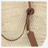 BORSA IN PAGLIA CON LOGO CAT61 CUOIO FILIPPO CATARZI 