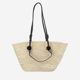 BORSA IN PAGLIA CON LOGO CAT61 NERO FILIPPO CATARZI 