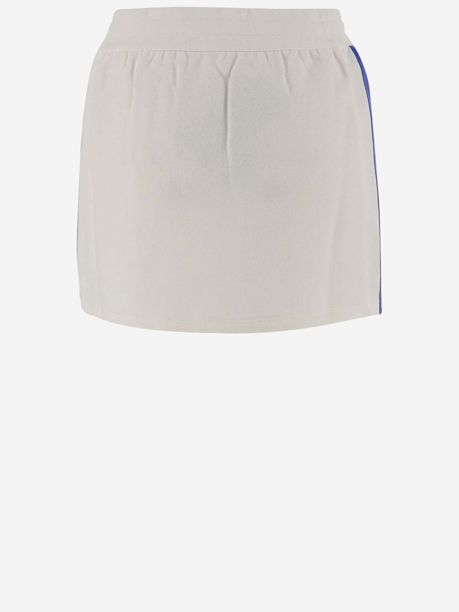 MINIGONNA IN JERSEY DI COTONE CON DETTAGLIO WEB 773725 XJF8W9088 GUCCI 