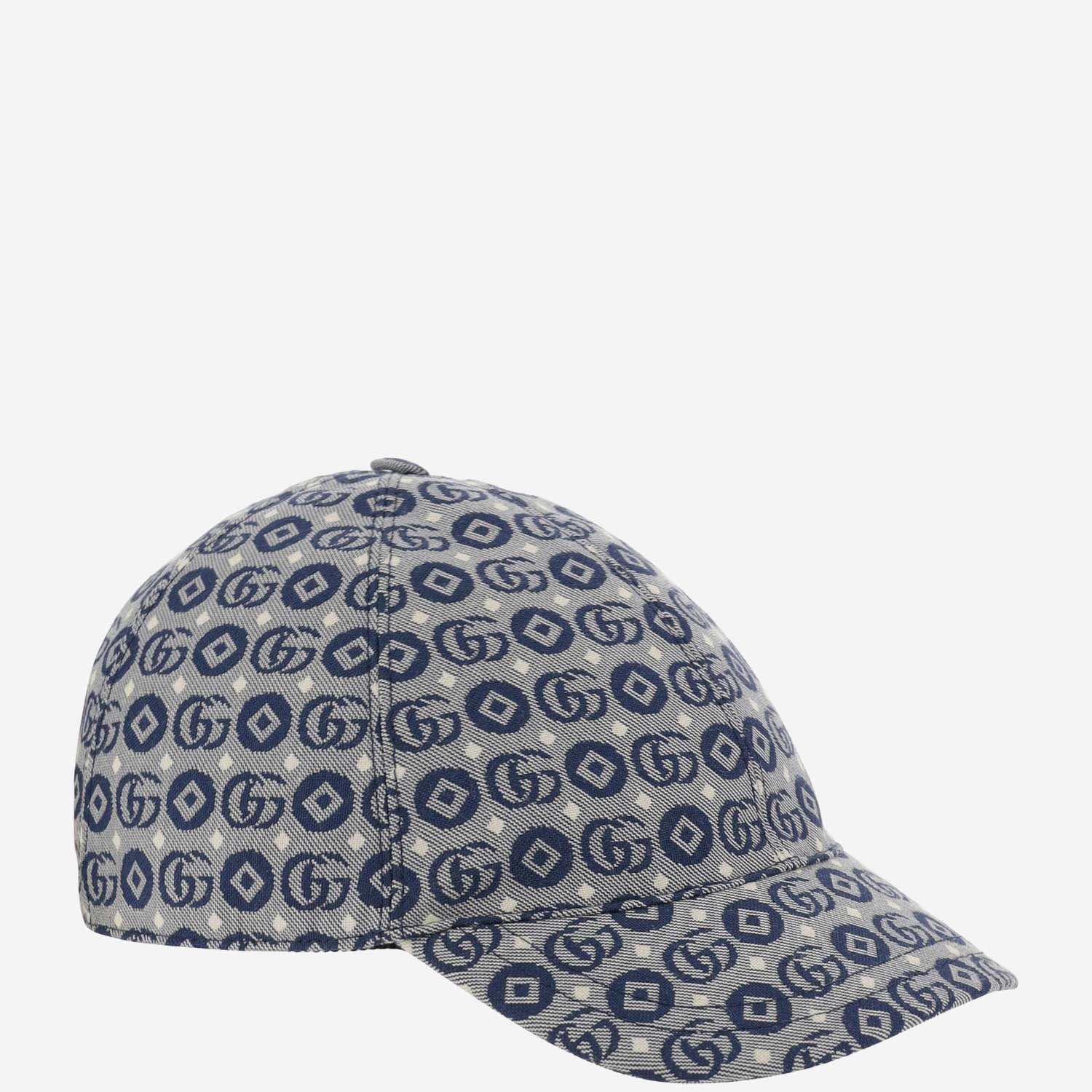 CAPPELLO IN TELA CON GG GEOMETRICO 481774 3HAQA4268 GUCCI KIDS 