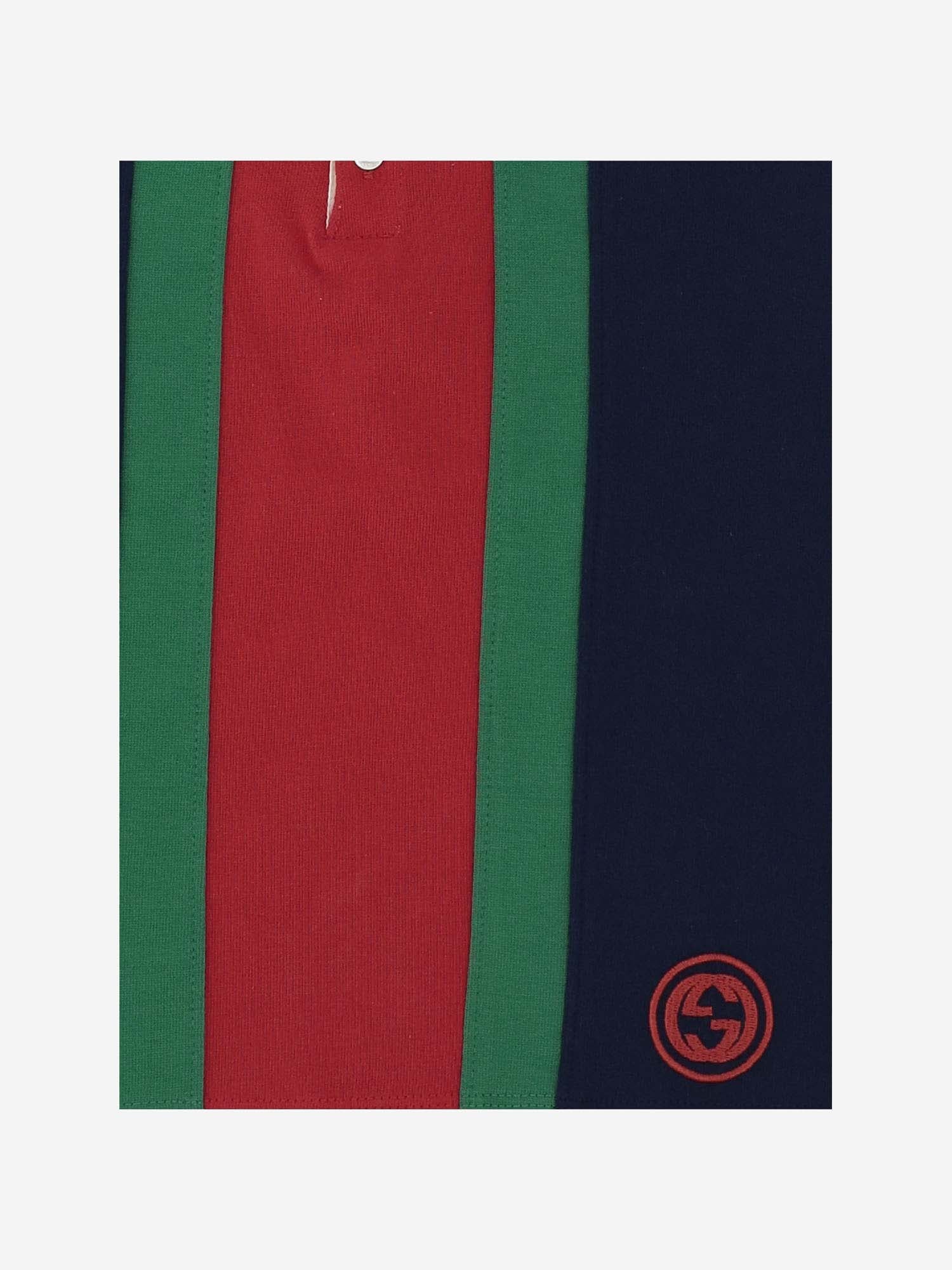 POLO IN JERSEY DI COTONE 758836 XJF4Q4681 GUCCI KIDS 