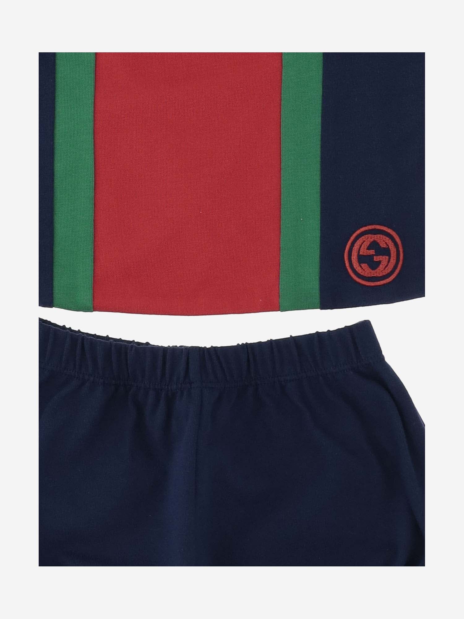 SET DA DUE PEZZI JERSEY IN COTONE 766602 XJF4Q4681 GUCCI KIDS 