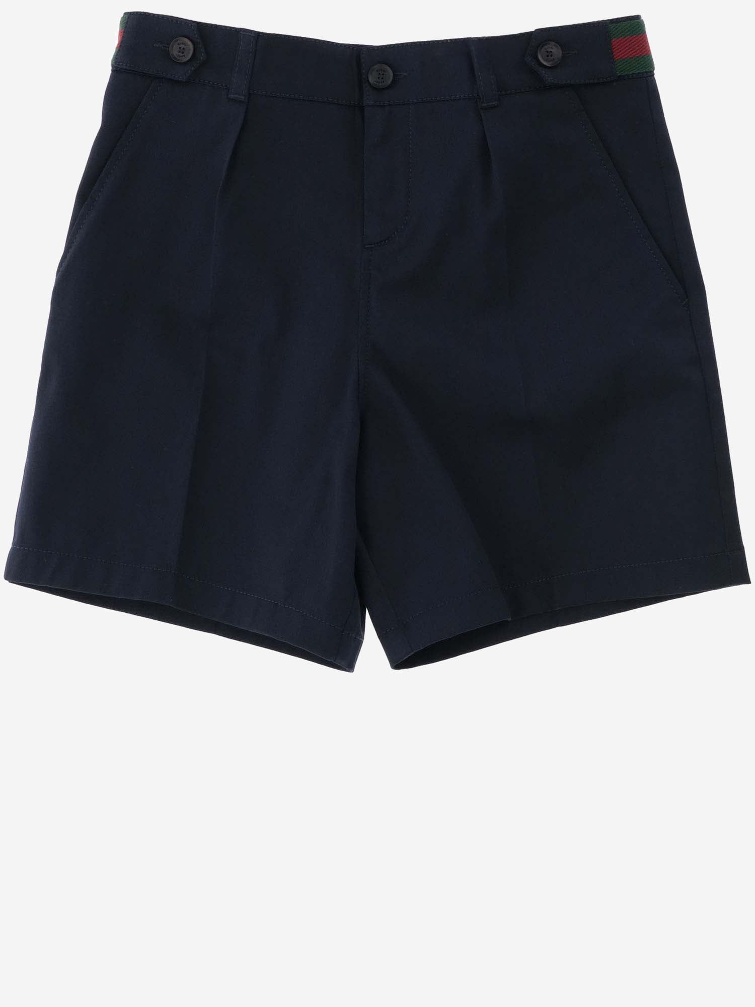 PANTALONI CORTI IN COTONE STRETCH 770549 XWA0I4080 GUCCI KIDS 