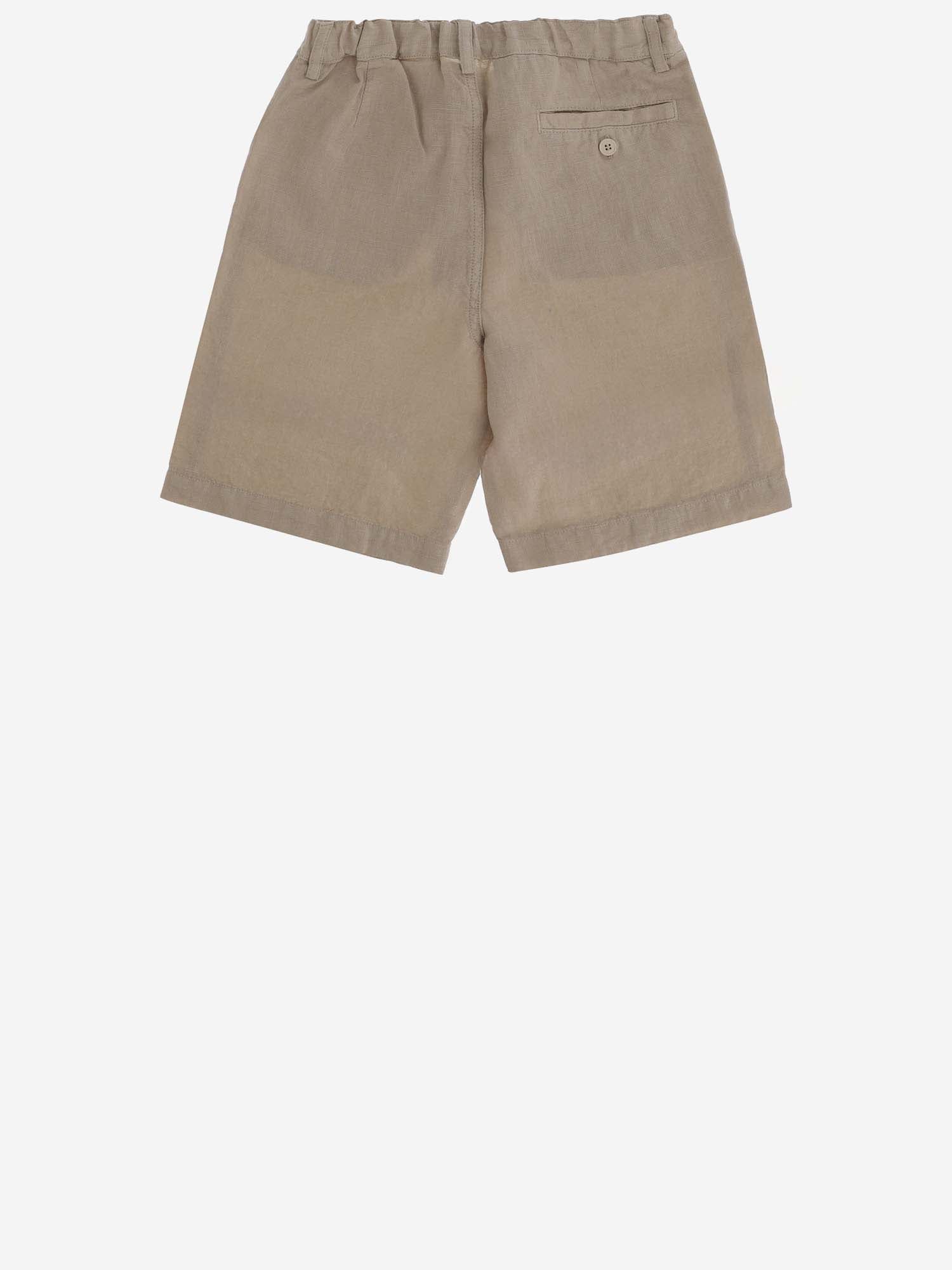PANTALONI CORTI IN LINO P24PB069L6009 126 IL GUFO KIDS 