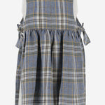 ABITO IN LINO STAMPA MADRAS P24VA328L3021 429 IL GUFO KIDS 