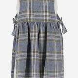 ABITO IN LINO STAMPA MADRAS P24VA328L3021 429 IL GUFO KIDS 