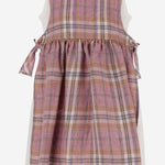 ABITO IN LINO STAMPA MADRAS P24VA328L3021 644 IL GUFO KIDS 