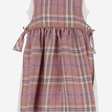 ABITO IN LINO STAMPA MADRAS P24VA328L3021 644 IL GUFO KIDS 