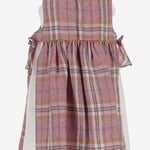 ABITO IN LINO STAMPA MADRAS P24VA328L3021 644 IL GUFO KIDS 