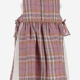 ABITO IN LINO STAMPA MADRAS P24VA328L3021 644 IL GUFO KIDS 
