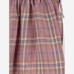 ABITO IN LINO STAMPA MADRAS P24VA328L3021 644 IL GUFO KIDS 