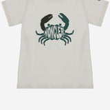T-SHIRT IN MISTO COTONE CON LOGO 8C000118790N 034 MONCLER ENFANTS 
