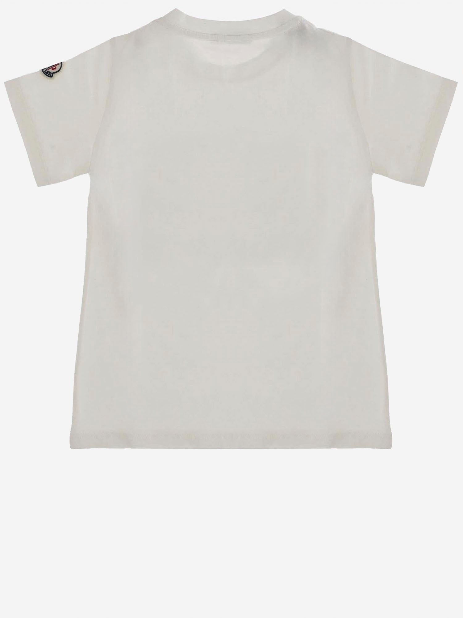 T-SHIRT IN MISTO COTONE CON LOGO 8C000118790N 034 MONCLER ENFANTS 