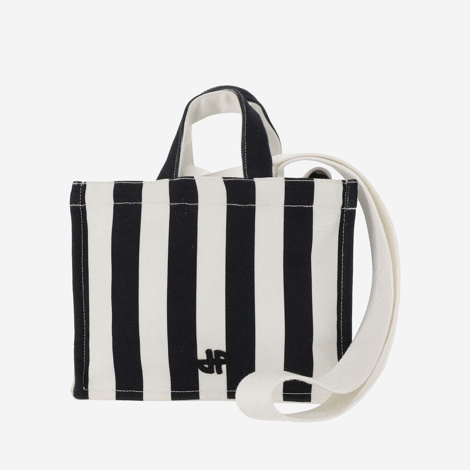 BORSA TOTE PICCOLA IN TELA DI COTONE CON MOTIVO A RIGHE AC0440174 5960 PATOU 