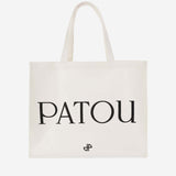 BORSA TOTE GRANDE IN TELA DI COTONE AC0450076 001W PATOU 