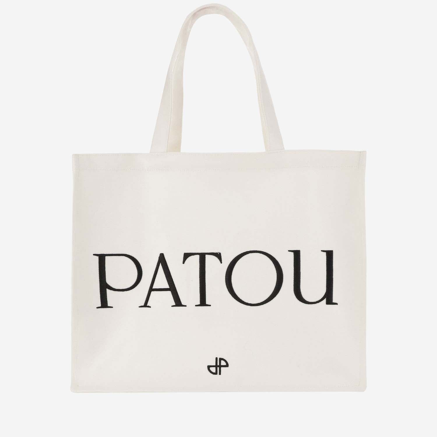BORSA TOTE GRANDE IN TELA DI COTONE AC0450076 001W PATOU 