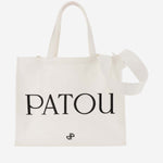 BORSA TOTE GRANDE IN TELA DI COTONE AC0450076 001W PATOU 