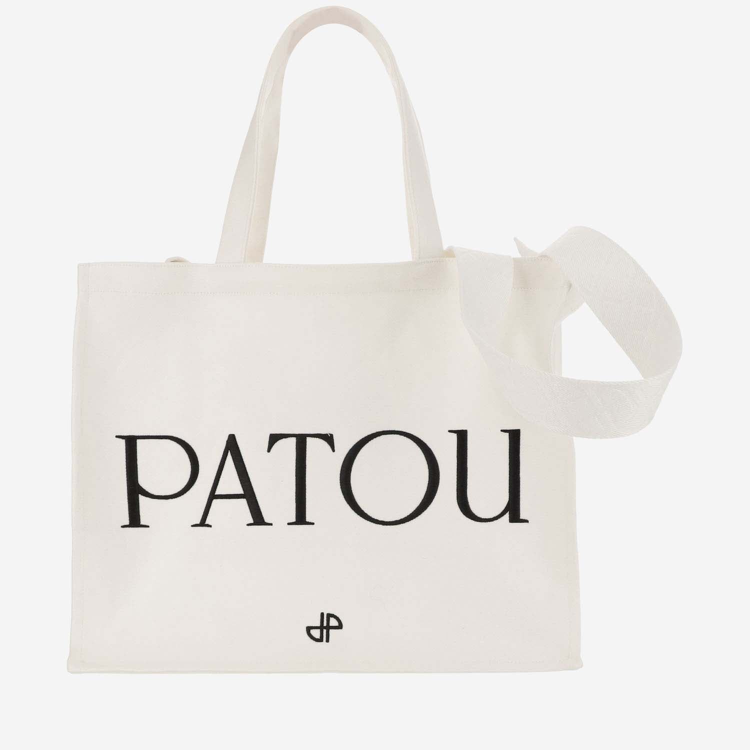 BORSA TOTE GRANDE IN TELA DI COTONE AC0450076 001W PATOU 