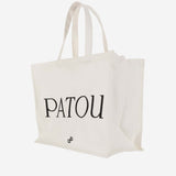 BORSA TOTE GRANDE IN TELA DI COTONE AC0450076 001W PATOU 