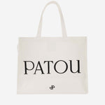 BORSA TOTE GRANDE IN TELA DI COTONE AC0450076 001W PATOU 