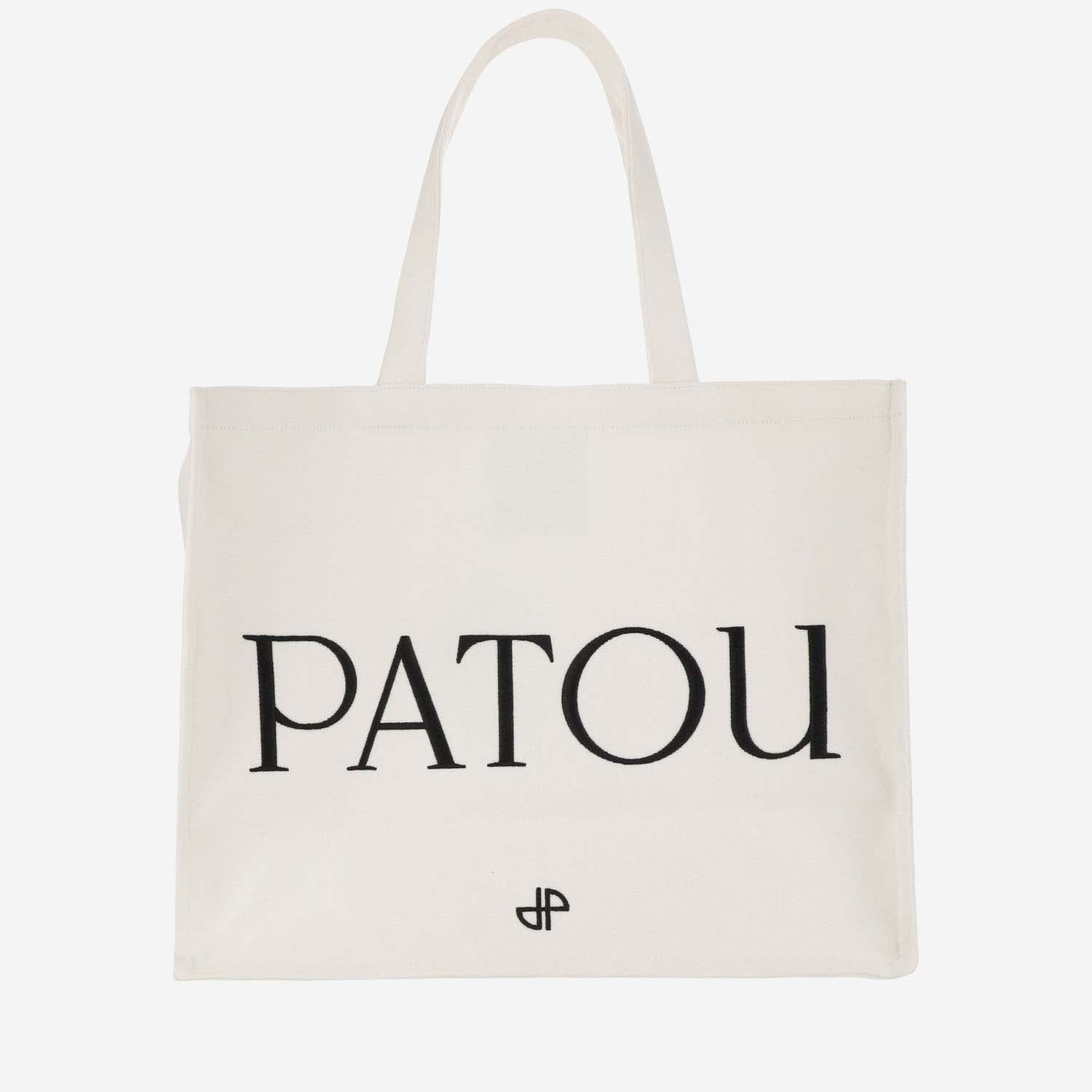 BORSA TOTE GRANDE IN TELA DI COTONE AC0450076 001W PATOU 