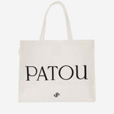 BORSA TOTE GRANDE IN TELA DI COTONE AC0450076 001W PATOU 