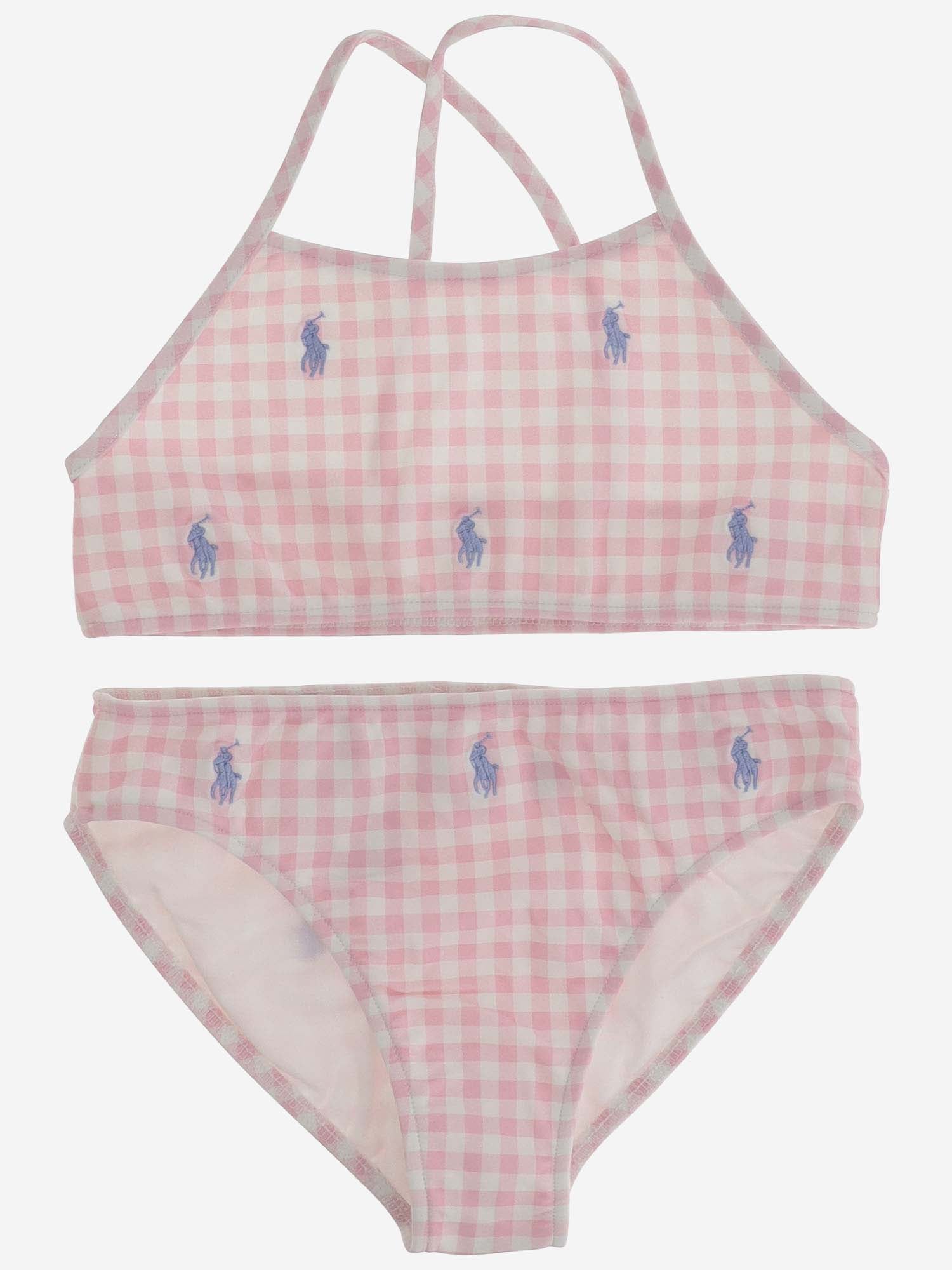 BIKINI IN NYLON STRETCH CON LOGO 312935066 002 POLO RALPH LAUREN KIDS 