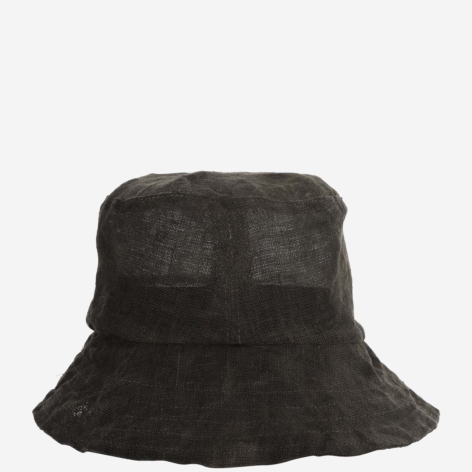 CAPPELLO BUCKET IN LINO CONTAS BLACK WASHED REINHARD PLANK 