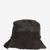 CAPPELLO BUCKET IN LINO CONTAS BLACK WASHED REINHARD PLANK 