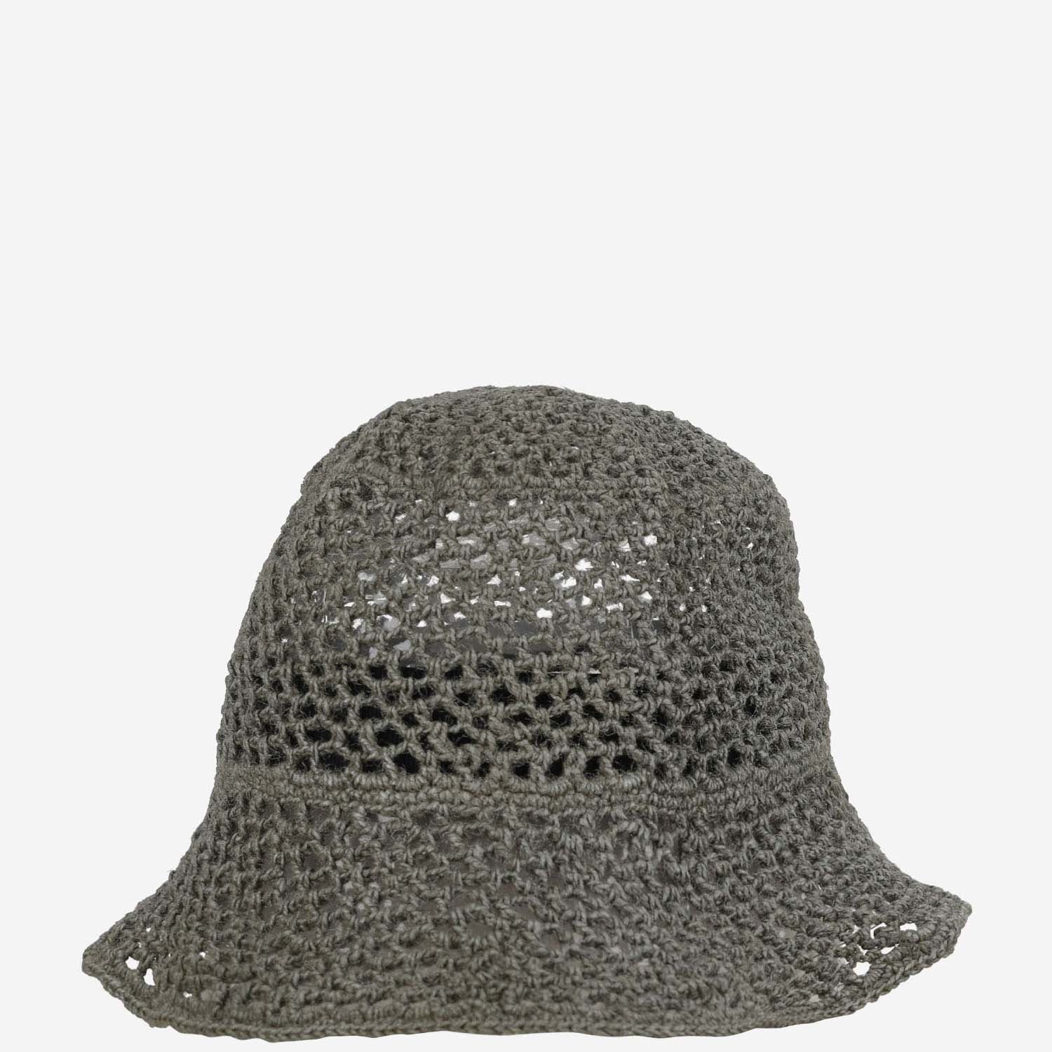 CAPPELLO BUCKET IN RETE CUFFIA GREEN PEARL REINHARD PLANK 