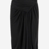 GONNA IN VISCOSA DRAPPEGGIATA 776439 Y7F981000 SAINT LAURENT 