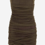 ABITO BUSTIER ARRICCIATO IN TULLE 783898 Y4C343217 SAINT LAURENT 