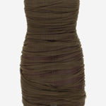 ABITO BUSTIER ARRICCIATO IN TULLE 783898 Y4C343217 SAINT LAURENT 