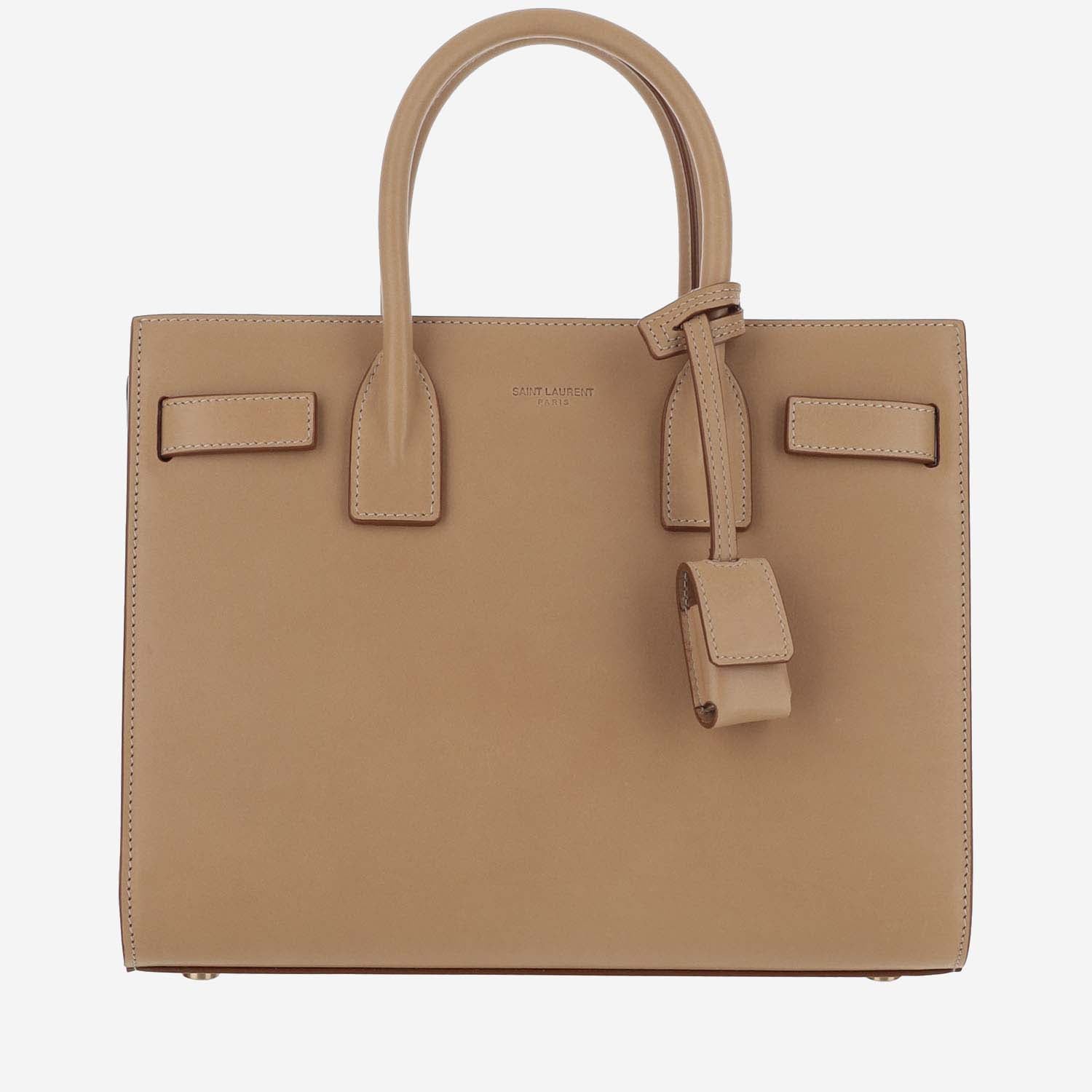 BORSA A MANO IN PELLE CON LOGO 421859 AACQ32725 SAINT LAURENT 