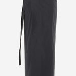 GONNA LUNGA VOICE IN MISTO COTONE 8166W3083 BLK THE ROW 