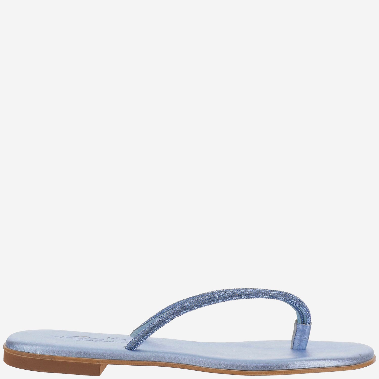 SANDALI IN PELLE CON STRASS BALOS DENIM KIMA 