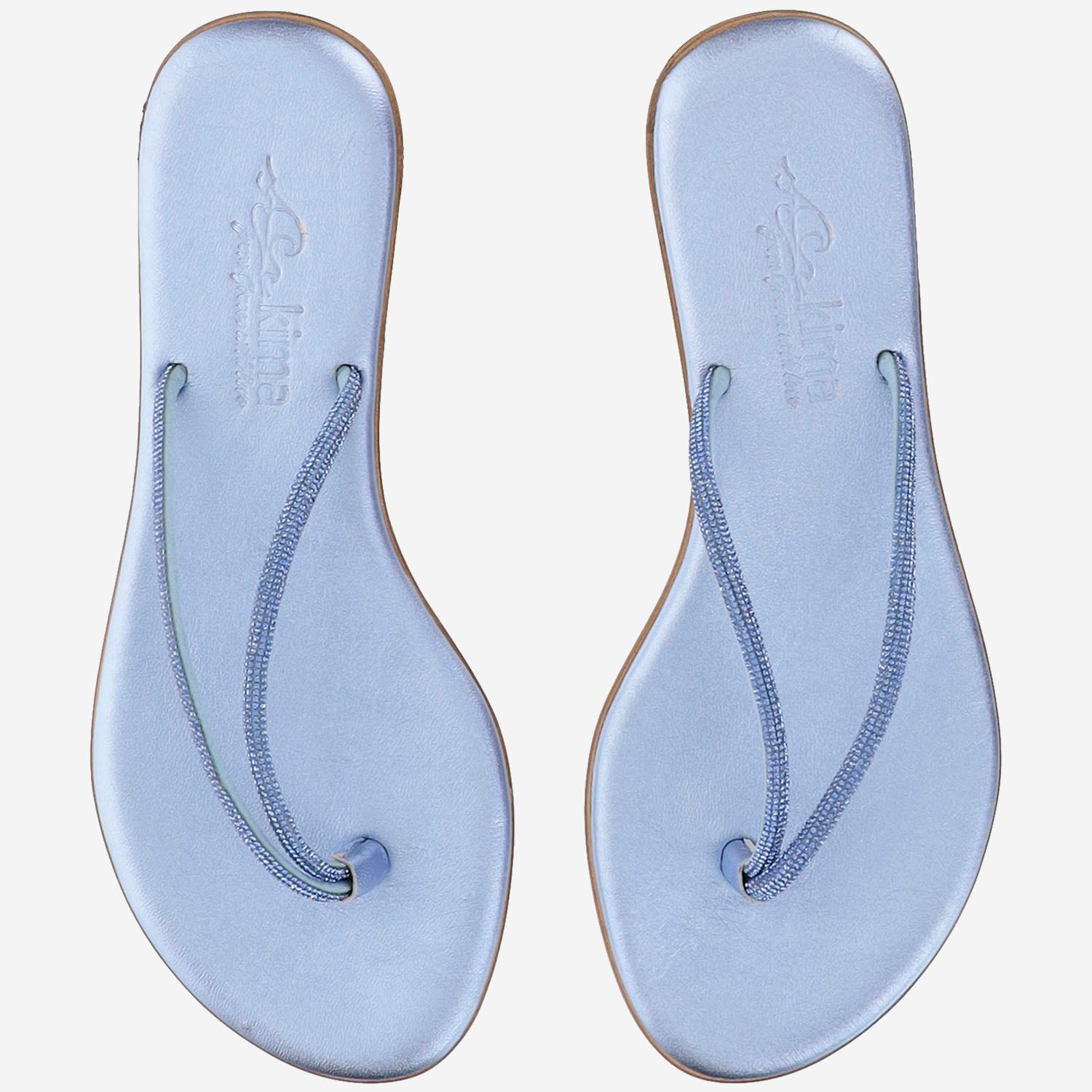 SANDALI IN PELLE CON STRASS BALOS DENIM KIMA 