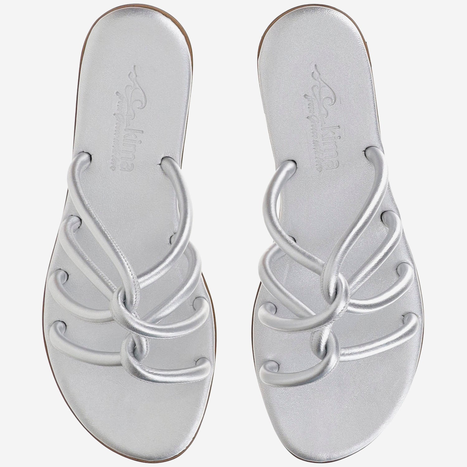 SANDALI IN PELLE TASO TUB ARGENTO KIMA 