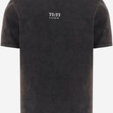 T-SHIRT IN COTONE CON STAMPA LOGO 1111LUCKBASICTEE BLACK 11:11 L.U.C.K. 