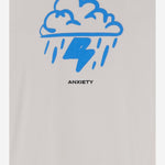 T-SHIRT IN COTONE CON STAMPA LOGO ANXIETYTEE WHITE 11:11 L.U.C.K. 