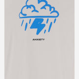 T-SHIRT IN COTONE CON STAMPA LOGO ANXIETYTEE WHITE 11:11 L.U.C.K. 