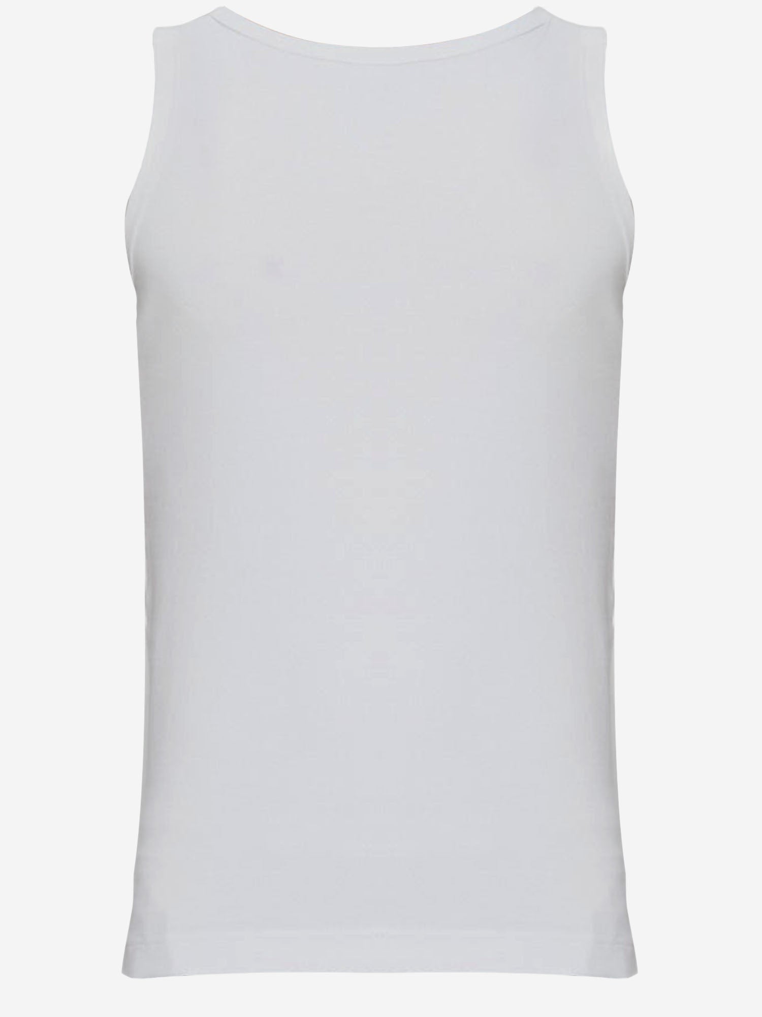TANK TOP A COSTE IN COTONE STRETCH B0030579 FA584P732 44 LABEL GROUP 