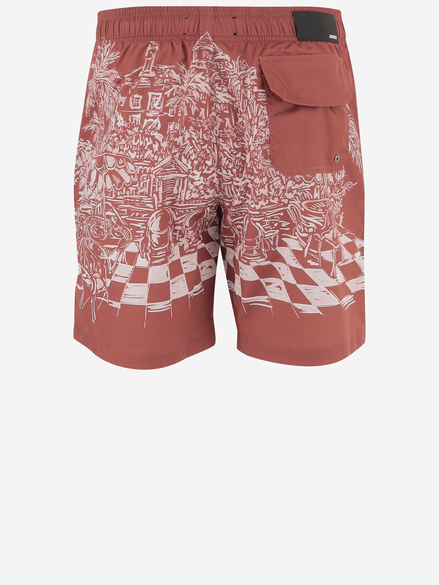 SHORTS DA BAGNO IN TESSUTO TECNICO AMBOSW 1007590 AMIRI 