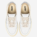 SNEAKERS MEDALIST LOW IN PELLE AULWTB02 LEATARTWHTSILVER AUTRY 