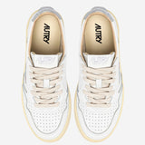 SNEAKERS MEDALIST LOW IN PELLE AULWTB02 LEATARTWHTSILVER AUTRY 