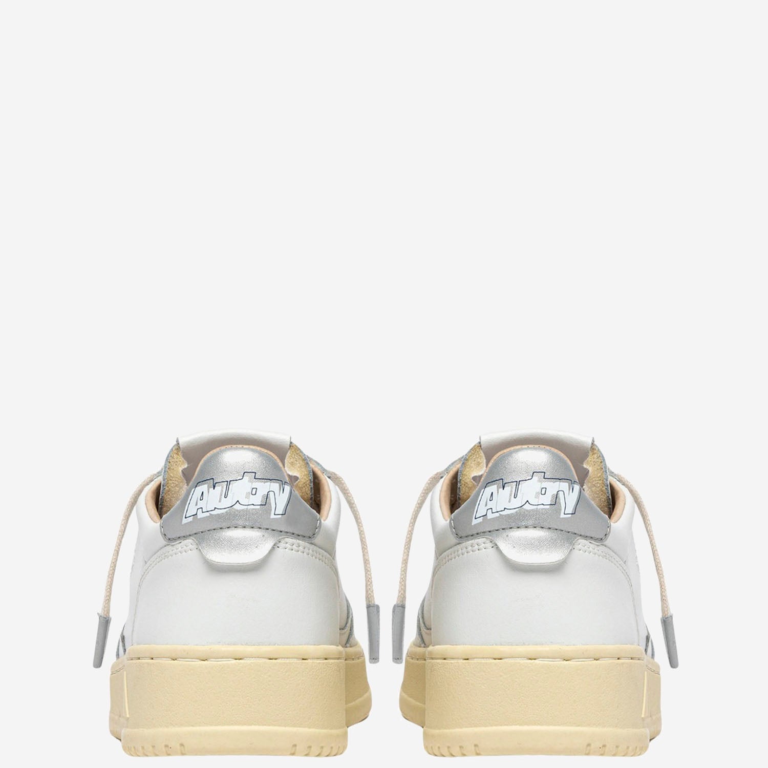 SNEAKERS MEDALIST LOW IN PELLE AULWTB02 LEATARTWHTSILVER AUTRY 