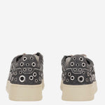 SNEAKERS IN CAMOSCIO CON OCCHIELLI METALLICI AULWTF01 SUEHOLBLKSILV AUTRY 