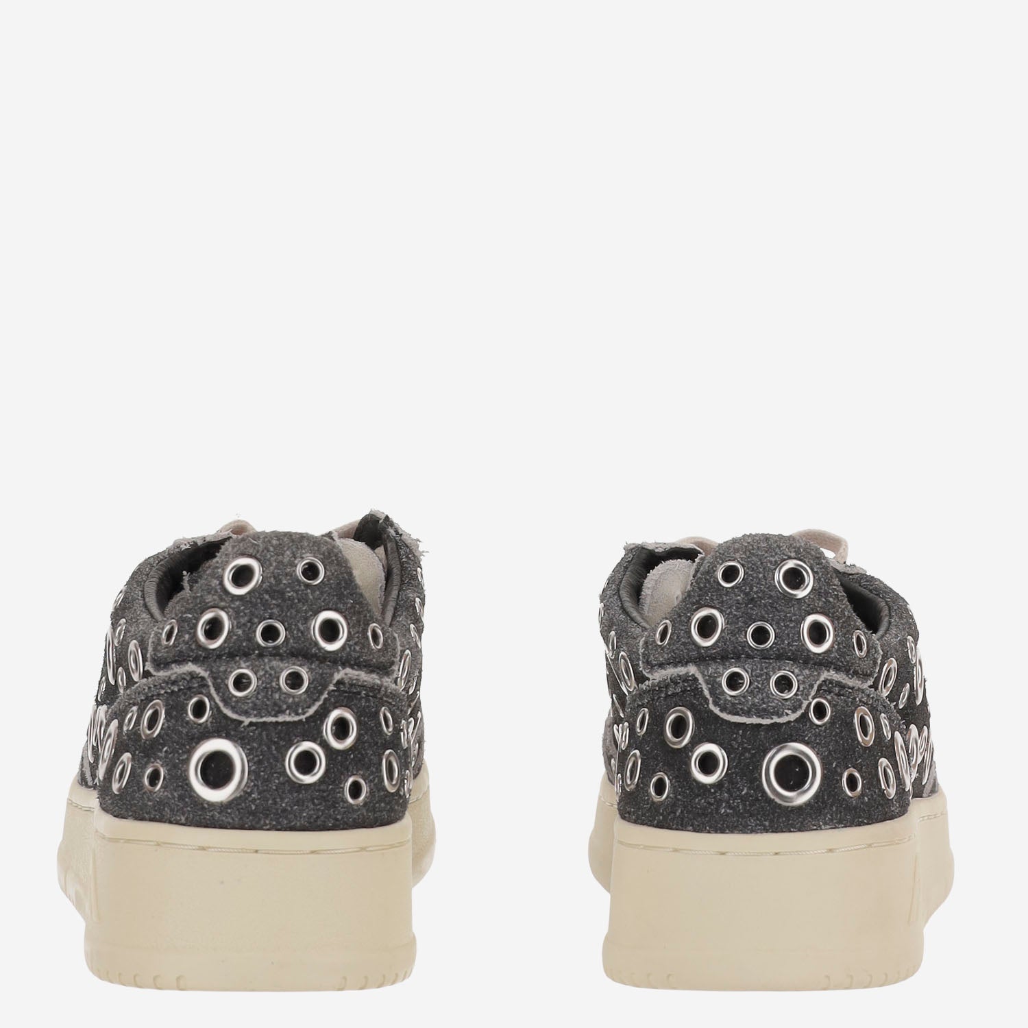 SNEAKERS IN CAMOSCIO CON OCCHIELLI METALLICI AULWTF01 SUEHOLBLKSILV AUTRY 